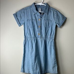 Carter's Light Blue Denim Chambray Dress Size 6 / 6X